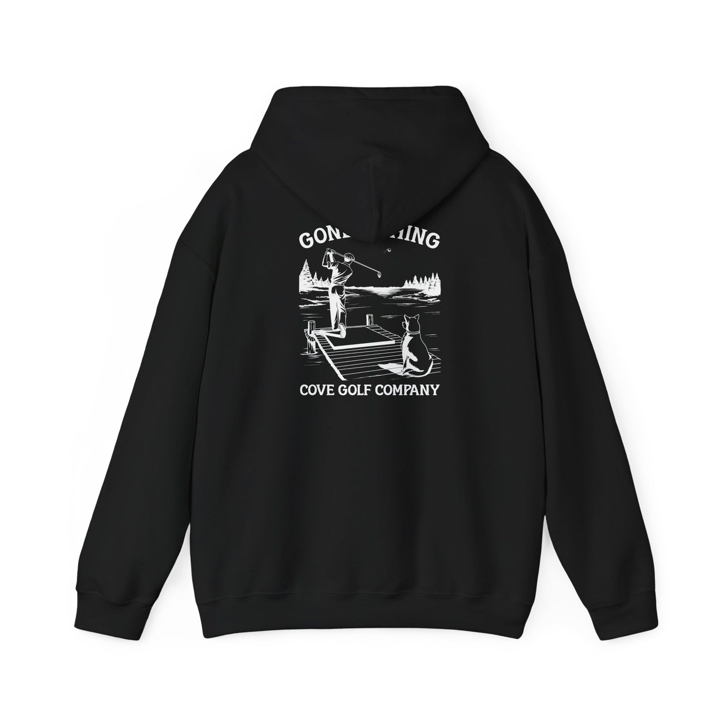 Gone Fishing Hoodie - Black