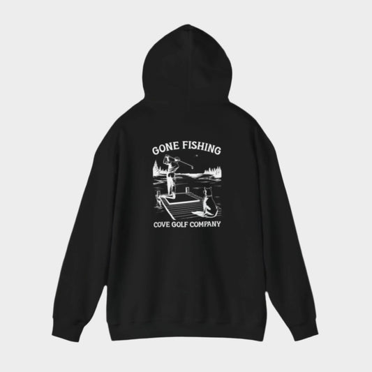 Gone Fishing Hoodie - Black